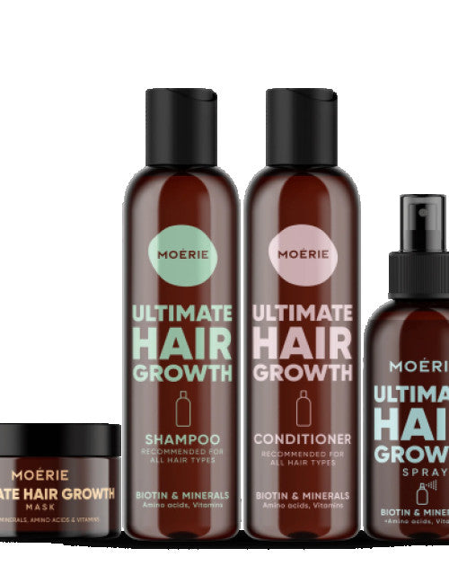 Moerie Mineral Shampoo and Conditioner Plus Hair Growth Spray Set